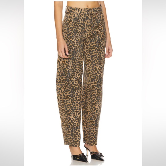 Damson Madder Pants - NWT Revolve Dio Cargo Jeans Leopard Damson Madder Leopard Print Pants UK 10 US 6